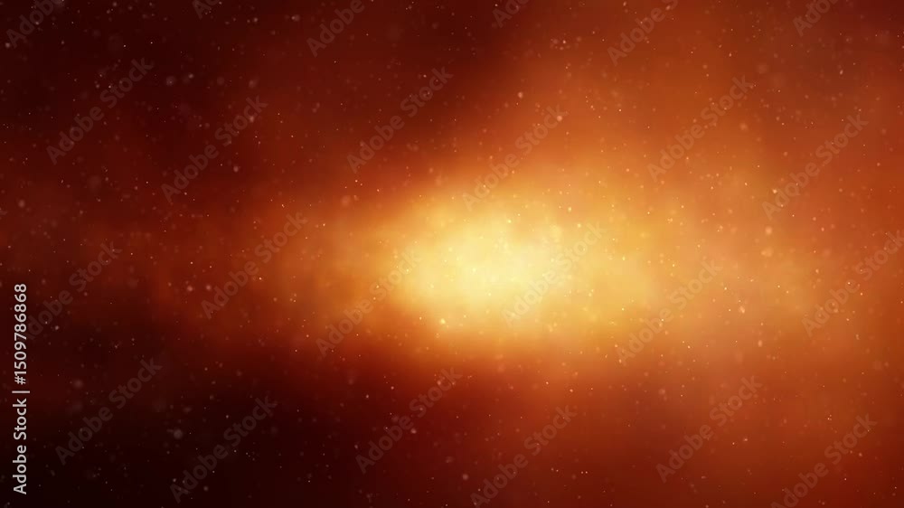 Canvas Prints particle dust on fire flames and foggy light motion loop background.