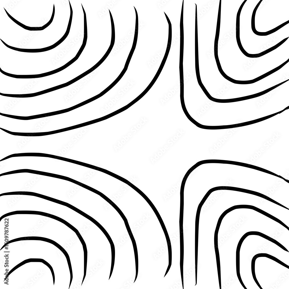 Poster a visually striking artwork featuring minimalist, flowing lines arranged in a dynamic geometric patt