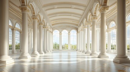 Fototapeta premium Architectural interior hall space