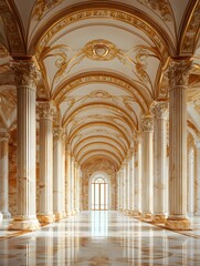 Fototapeta premium Architectural interior hall space