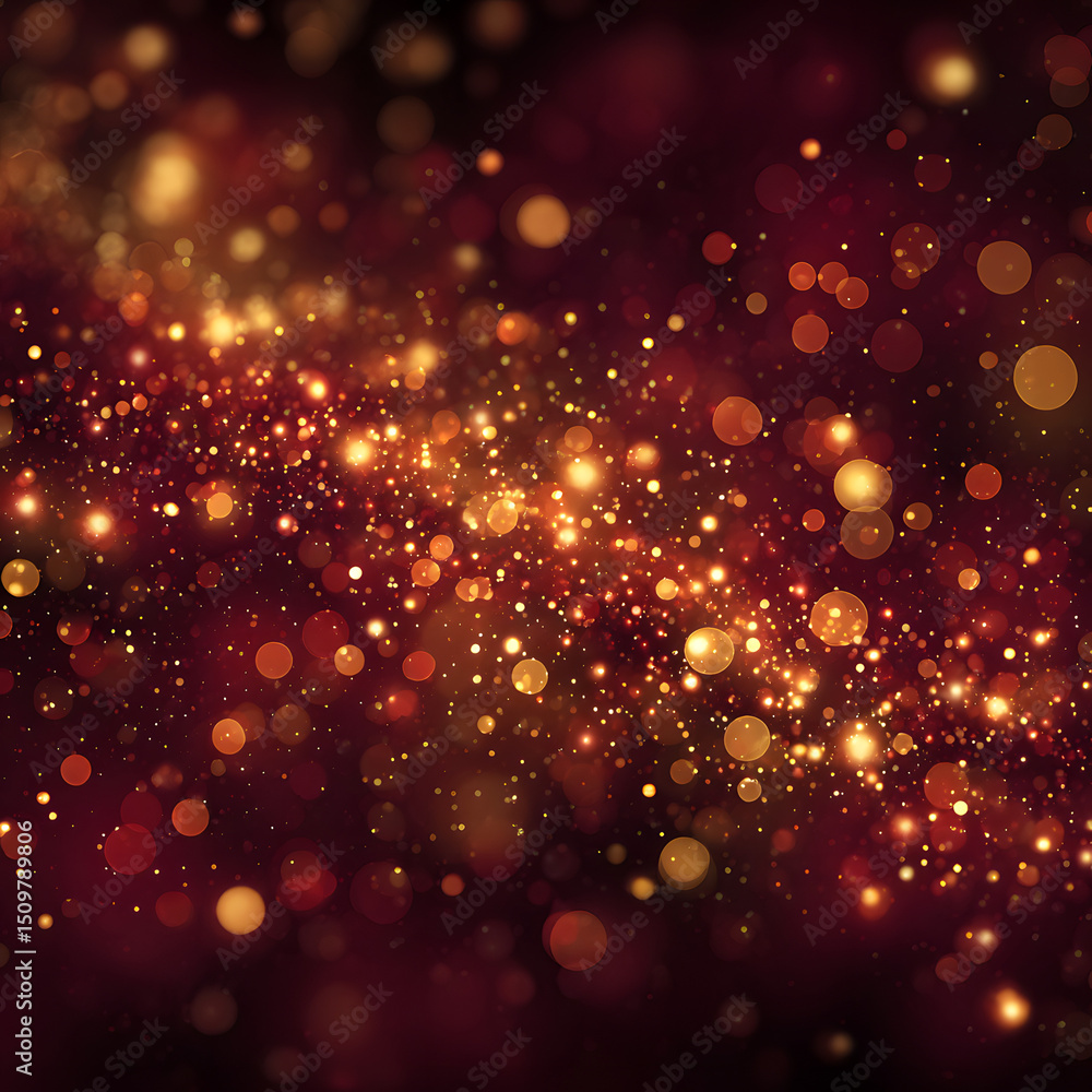 Leinwandbilder Abstract bokeh lights in warm tones creating a festive atmosphere.