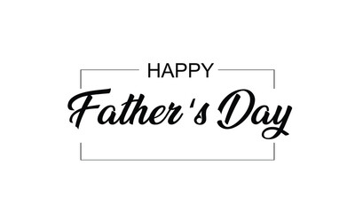 Fototapeta premium Happy Father's Day logo design, Handwritten text with Father's Day with love vector logo, love for fathers. Vector Illustration&nbsp;.&nbsp;EPS&nbsp;10&nbsp;. 