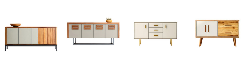 Modern, stylish wooden furniture featuring cabinets and storage solutions in a sleek design for living spaces, contributing to contemporary decor aesthetics