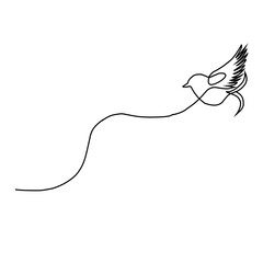 Fototapeta premium Hand Drawn vector illustration of a bird