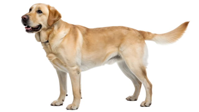  Labrador retriever isolated on transparent background 