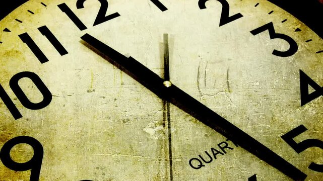 old clock time lapse working nine to five 