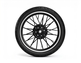 Obraz premium Single wheel motorcycle, scooter type, isolated on clean white background