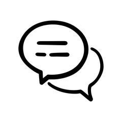 Conversation doodle vector icon