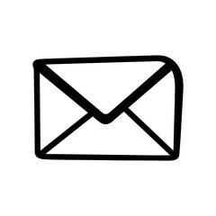 Mail doodle vector icon