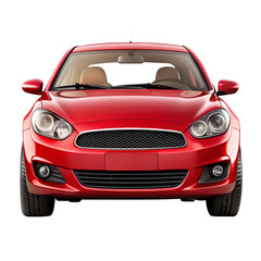 red car isolated on white
