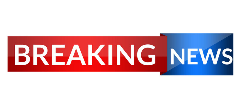 Urgent Breaking News Lower Third &ndash; Modern Digital Frame with Flashing Effects and Transparent Overlay