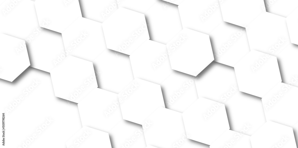 Poster hexagonal grid tile and mosaic structure mess cell. abstract hexagon seamless background. background