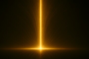 Visual impact of energy release from abstract particle golden beam light column