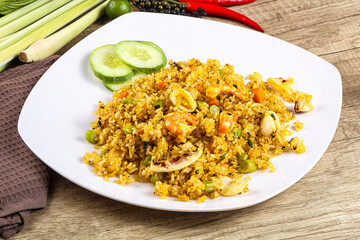 Asian Fried rice with seafood