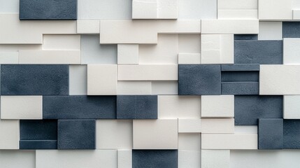 Abstract Layered Rectangles in Alternating Black and White
