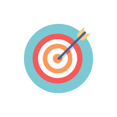 Colorful Target with Arrow Icon