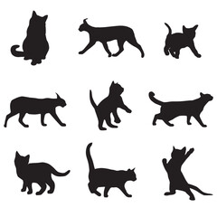 black silhouettes of animals