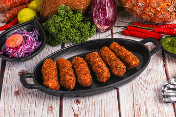 Indian minced meat kebab kofta