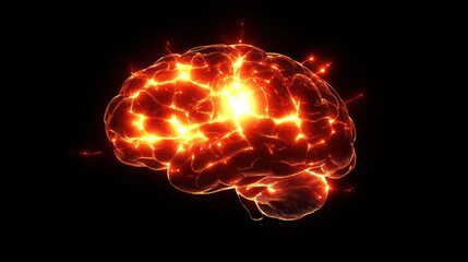 Burning brain, neural activity