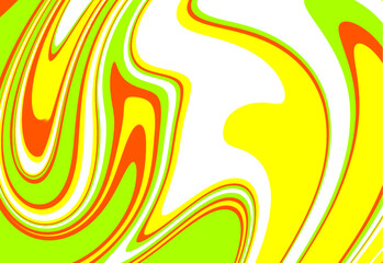 Vibrant Psychedelic Swirl Background in Neon Yellow and Orange Tones
