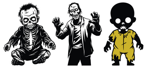 scary zombie baby horror art