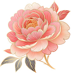 Elegant marble flower clipart with timeless artistic charm.