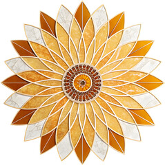 Elegant marble flower clipart with timeless artistic charm.