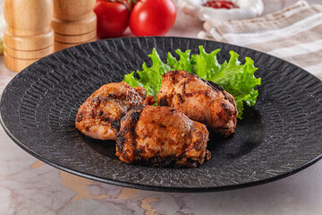 Hot Grilled chicken thigh barbecues
