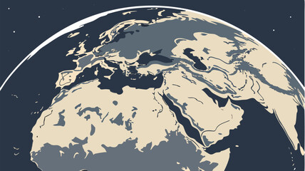 planet earth with space