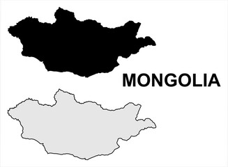 Mongolia Map vector design illustration