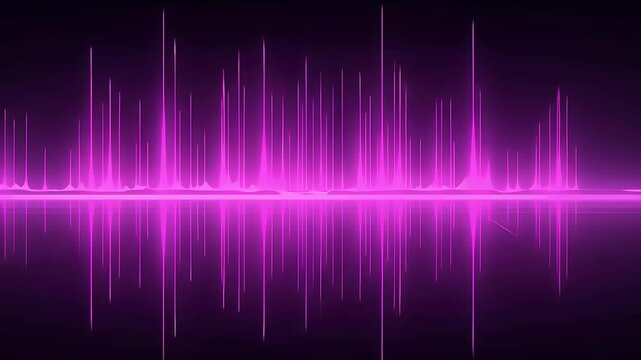 Neon pink waveform sound animation - Powered by Adobe