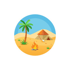 Desert or Beach Camping Scene