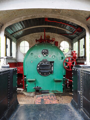 Old Steam Locomotive at Chiangmai railway station in day time,North of Thailand