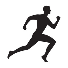Obraz premium running one person silhouette 