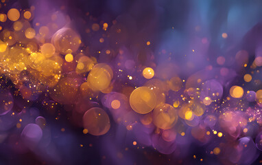 Abstract colorful bubbles with a dreamy background effect.