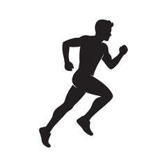 running one person silhouette 