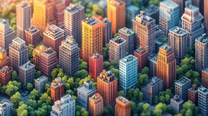 Obraz premium mini high-rise building