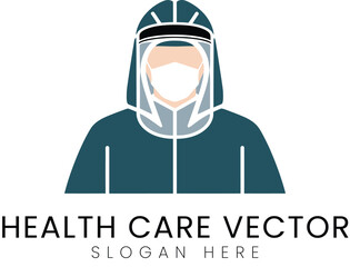 Protective Medical Worker Vector Graphic ppe care 