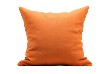 PNG Vibrant orange throw pillow on black background