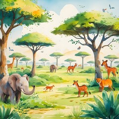 wild animals in the jungle