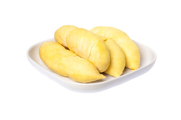 Ripe Durian pulp on a plate
