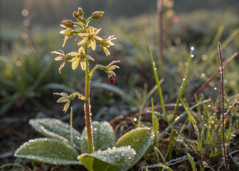 Dew-Kissed Tundra Twayblade in Morning Light