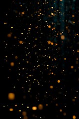 Abstract golden sparks falling