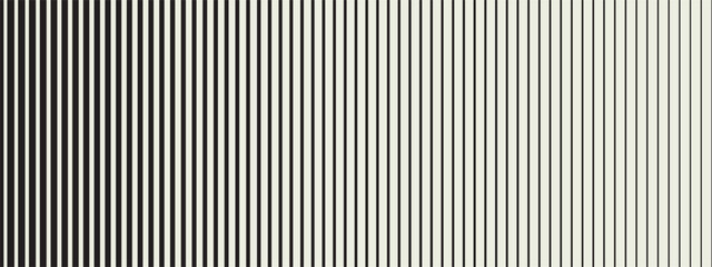 Obraz premium Structured stripe elements in line pattern with black and white contrast. Abstract fade and gradient suggest a smooth transition. Background vector wallpaper.