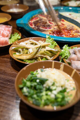 Chinese hotpot feast background