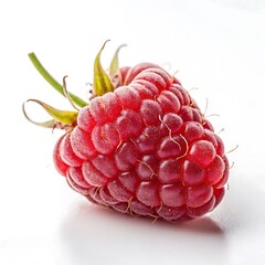 raspberry on white background