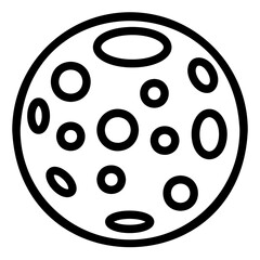moon Line Icon