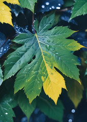 Photo of yellow green leaves
