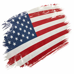 american flag on a white background