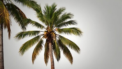 palm tree on blue sky